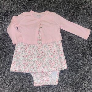 Onesie Dress & Cardiagan